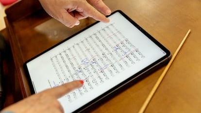 Partitura de un alumno del Máster en Composición con Nuevas Tecnologías