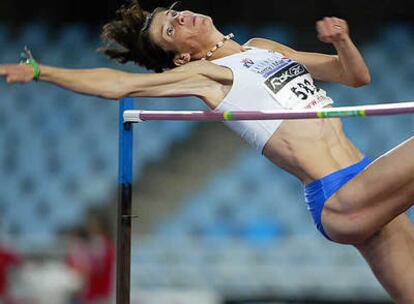 Ruth Beitia, durante su participación en los Campeonatos de España