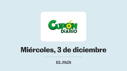 Cupón diario de la ONCE comprobar sorteo del miércoles 3 de diciembre de 2025