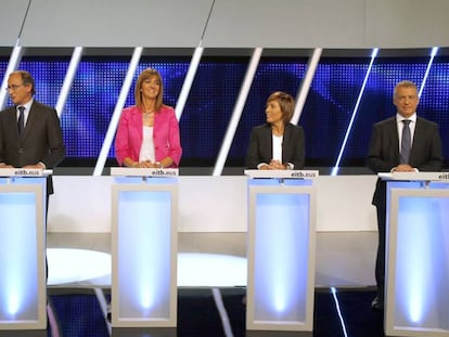 Los candidatos a lehendakari  el debate electoral organizado por ETB.