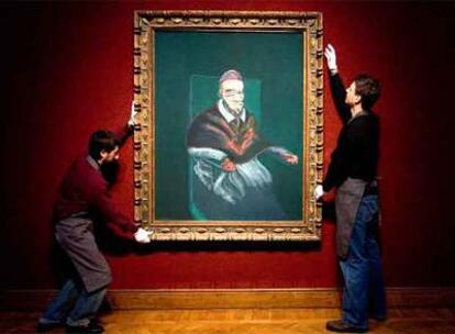 El cuadro de Bacon <i>Study for Portrait II</i>, inspirado en el famoso retrato del Papa Inocencio X de Velázquez, se ha convertido en la segunda obra de arte de posguerra vendida más cara en una subasta.