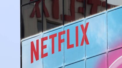 Logo de Netflix en las oficinas de Hollywood