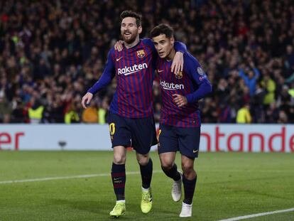Messi marcou duas vezes e Coutinho uma na goleada do Barcelona.