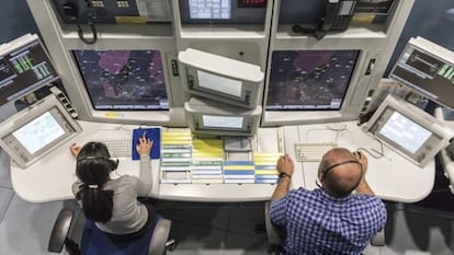 Controladores aéreos de Enaire.