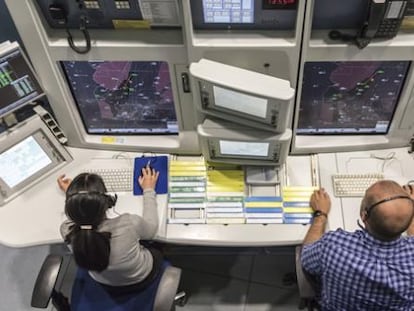 Controladores aéreos de Enaire.