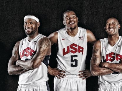 LeBron James, Kevin Durant y Kobe Bryant.