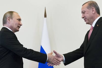 Vladímir Putin y Recep Tayyip Erdogan, en el encuentro que mantuvieron el pasado 9 de agosto.