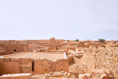 Los restos de una mezquita en Chinguetti, Mauritania.