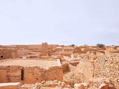 Los restos de una mezquita en Chinguetti, Mauritania.