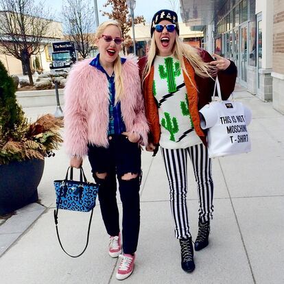 Las hermanas Beckerman son unas veteranas en el universo blogger. Estas gemelas canadienses musas de Jeremy Scott también han publicado imágenes de las Parson en sus redes sociales.