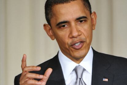 Obama, durante su comparecencia ante la prensa este jueves en la Casa Blanca.