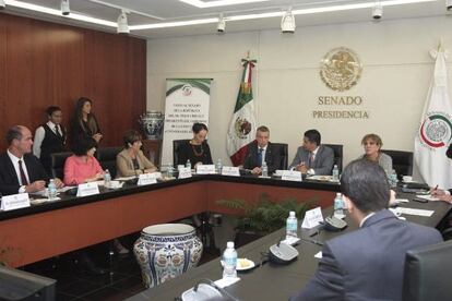 Iñigo Urkullu, durante su visita al Senado de México.