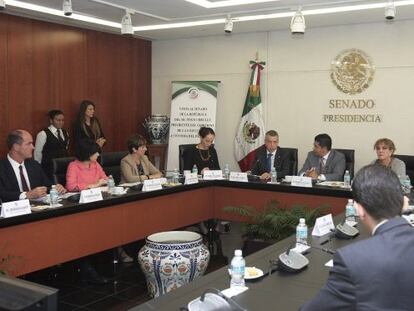 Iñigo Urkullu, durante su visita al Senado de México.