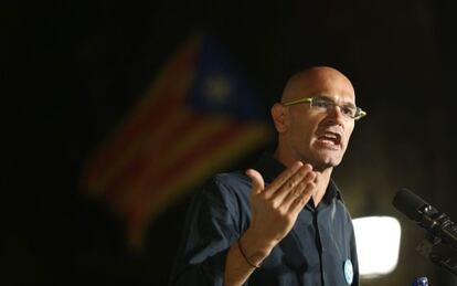 Romeva, en un acte a Sabadell.