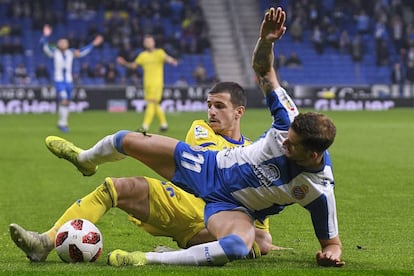 Leo Baptistao, en el último partido de Copa, en un semivacío RCD Stadium.