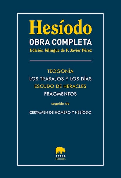 Portada de ‘Obra completa’, de Hesíodo.