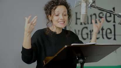 La cantante y actriz Sheila Blanco, en un momento de la grabación de 'Hansel y Gretel'.