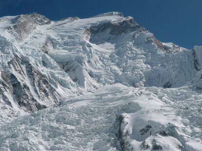 Cara norte del Annapurna (8.091 metros), cuya cima Carlos Soria pretende alcanzar a los 73 años.