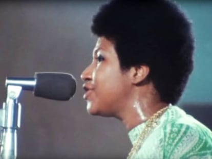 Aretha Franklin, em ‘Amazing Grace’.