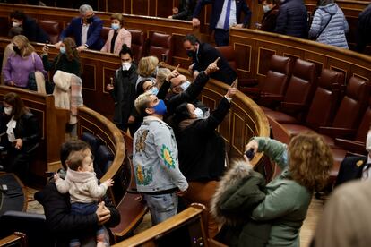 Jornada de puertas abiertas en el Congreso de los Diputados, el pasado viernes.