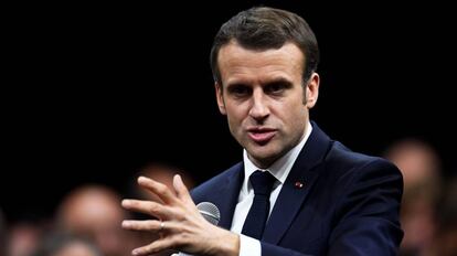 El presidente francés, Emmanuel Macron, el pasado 7 de marzo.