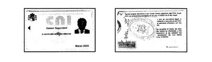 Imagen del documento identificativo del CNI intervenido a Luceño en el registro, según consta en el informe policial enviado al juzgado.