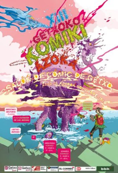 Cartel del Salón de Cómic de Getxo 2014, dibujado por Emma Ríos