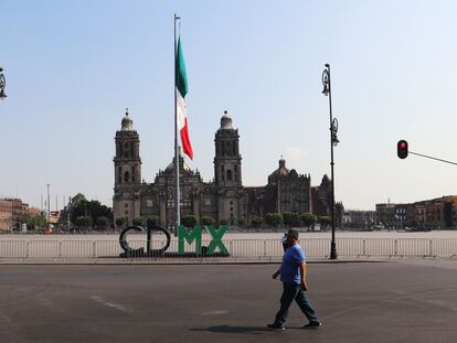 El zócalo de Ciudad de México, esta primavera.