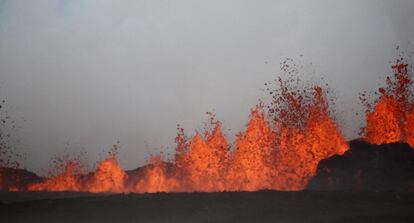 Nuevas erupciones en el volcán Bardarbunga.