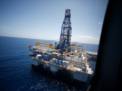 Una plataforma petrolera en el Golfo de México, en una imagen de archivo.