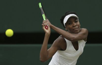 Venus Williams durante la final femenina de Wimbledon.