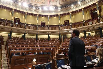 Pablo Casado durante una intervención en el Congreso de los Diputados.