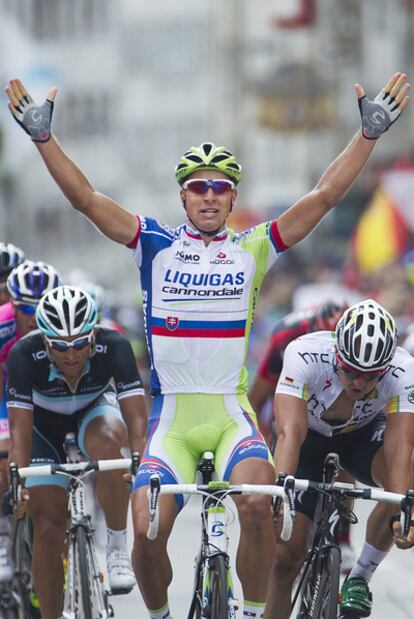 Peter Sagan celebra su triunfo.