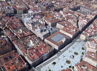 Recreación de la puerta del Sol cuando estén terminadas las obras.