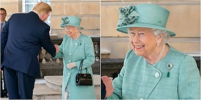 Donald Trump y la reina Isabel II, en el palacio de Buckingham (Londres, el Reino Unido), el pasado junio.