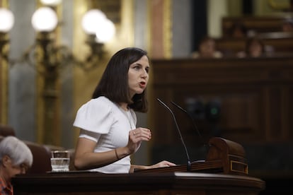 La líder de Podemos, Ione Belarra, este martes en el Congreso.