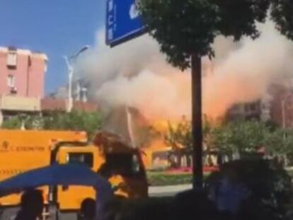 Dos personas han muerto y 45 han resultado heridas en la ciudad de Hangzhou.