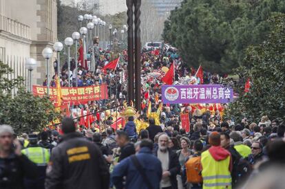 Celebraci&oacute; del nou any xin&egrave;s a Barcelona.