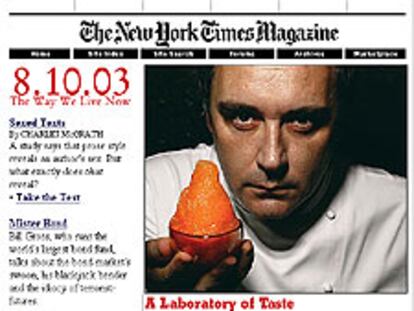 Página web del suplemento dominical de <i>The New York Times</i>.