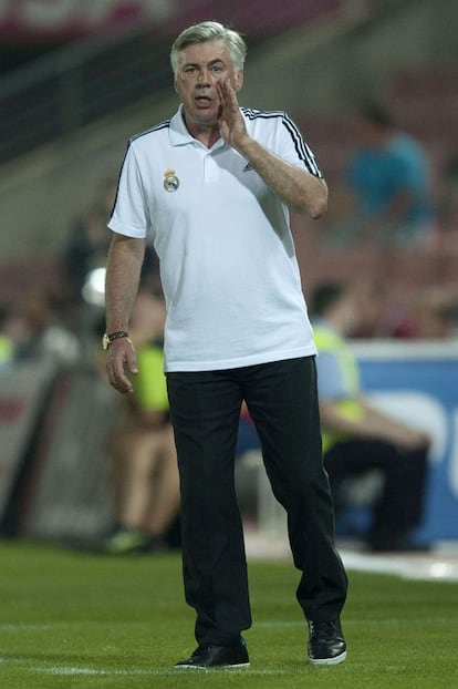 Ancelotti durante el partido.