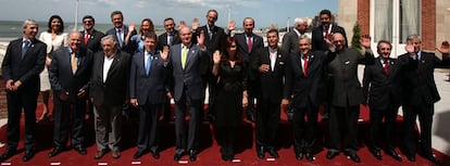 Foto de familia de la Cumbre Iberoamericana celebrada en Mar del Plata.