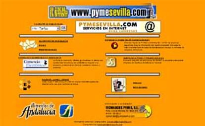 Página <b></b><i>web</i> de las pequeñas y medianas empresas de Sevilla.