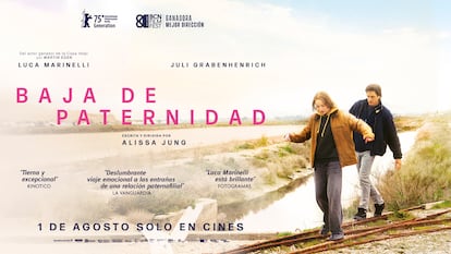 Este es el cartel de 'Baja de paternidad', que llega a los cines españoles el próximo 1 de agosto.