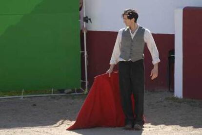 Adrien Brody, el pasado miércoles durante el rodaje en Salamanca de <i>Manolete.</i>
