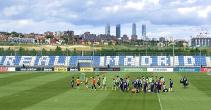 La ciudad deportiva de Valdebebas durante un entrenamiento del Madrid.