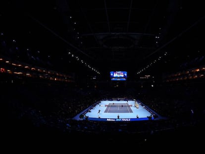 Panorámica de la pista del O2 de Londres.