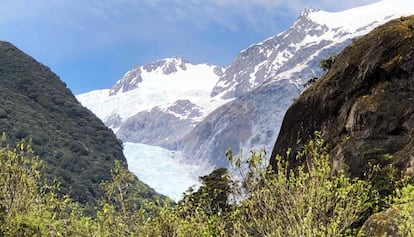 Vista del glaciar Franz Josef.