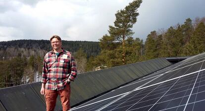 Tom Selänniemi, director del centro de visitantes de Haltia, junto al parque nacional de Nuuksio.