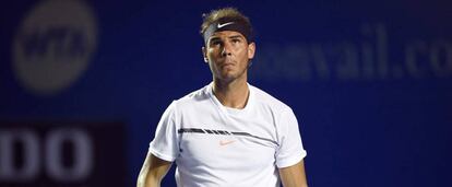 Nadal, durante la final de Acapulco frente a Querrey.