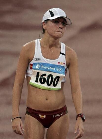 María Vasco, tras ser quinta en la prueba de los 20 kilómetros marcha.